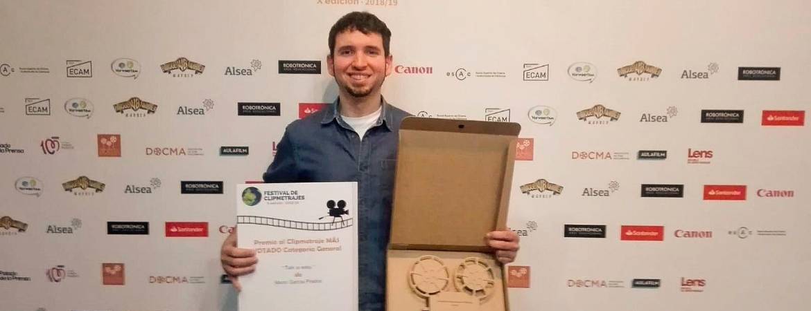 El realizador Mario García Prados, premio del público del Festival de Manos Unidas El realizador Mario García Prados, premio del público del Festival de Manos Unidas