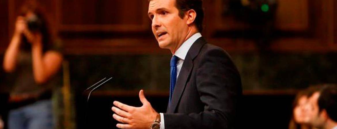 Casado acusa a Sánchez de impostura por buscar la investidura avergonzándose de sus socios Casado acusa a Sánchez de impostura por buscar la investidura avergonzándose de sus socios