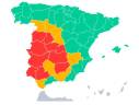 Niveles de polen por provincias. / Eltiempo.es