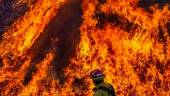 Incendio en valle Moreno, en California.