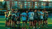 GRUPO. Los jugadores del Jaén Rugby hacen piña en la preparación del encuentro de hoy.