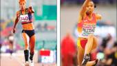 ESTRELLAS. Yulimar Rojas, en los Juegos Panamericanos, y Ana Peleteiro, en el Europeo de Glasgow.