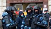 La Guardia Nacional cerca de la salida del metro en Komsomolskaya Square. / Mihail Siergiejevicz / Europa Press.