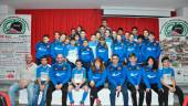 KIN-BALL. Amador Lara, presidente del club, con jersey gris, junto a los integrantes del equipo de técnicos de la entidad deportiva marteña.