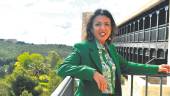 La presidenta del Parlamento andaluz, Marta Bosquet, desde una de las terrazas del Parador de Jaén.