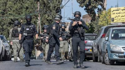 Agentes de las fuerzas israelíes en un barrio de Jerusalén. / Israel Fuguemann / Archivo Europa Press. 