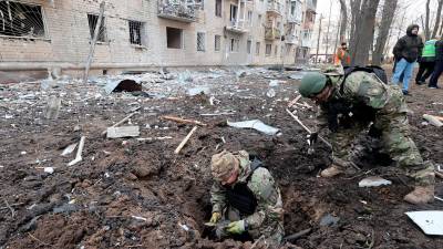 Daños tras un bombardeo ruso en Járkov. / Vyacheslav Madiyevskyy / Contacto / Europa Press.