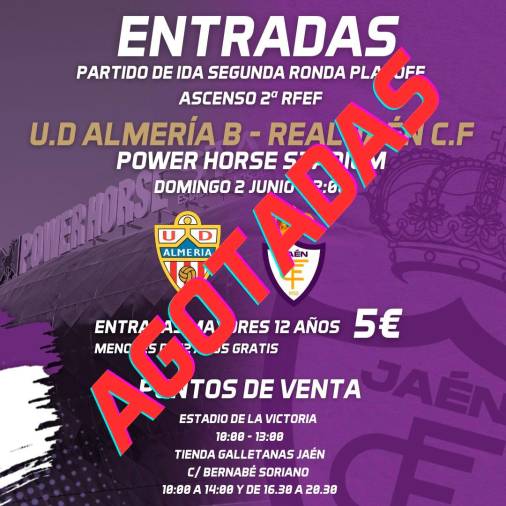 El Real Jaén recibe 500 entradas más al precio de 10 euros para el partido del domingo $!El Real Jaén recibe 500 entradas más al precio de 10 euros para el partido del domingo
