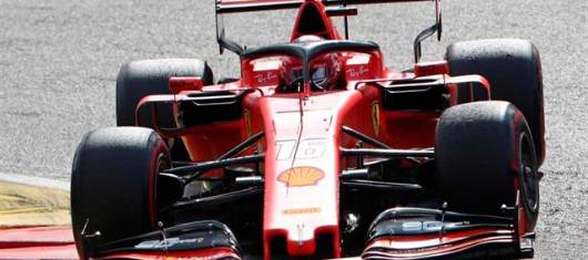 TRAZADA. Leclerc, durante una de las curvas del circuito de Spa. TRAZADA. Leclerc, durante una de las curvas del circuito de Spa.