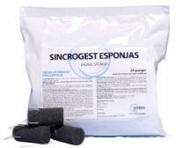 <i>Bolsa de esponjas impregnadas con análogos sintéticos de progesterona.</i> <i>Bolsa de esponjas impregnadas con análogos sintéticos de progesterona.</i>
