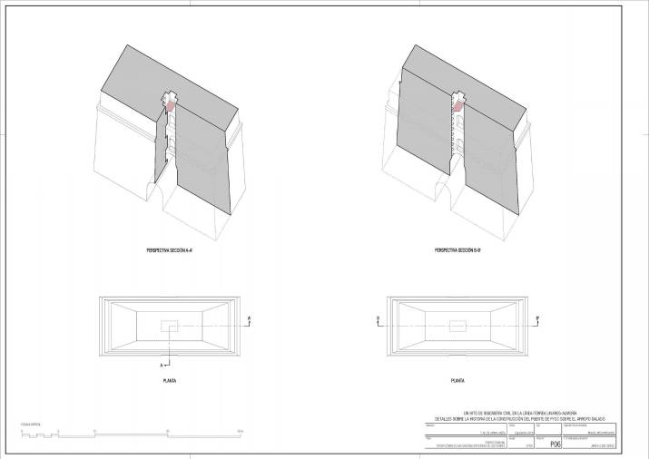 <i>Perspectivas de las galerías interiores en los pilares. </i>