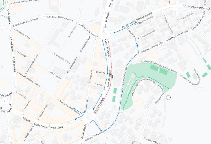 <i>Mapa de la zona afectada por el corte de tráfico. / Ayuntamiento de Jaén.</i> $!<i>Mapa de la zona afectada por el corte de tráfico. / Ayuntamiento de Jaén.</i>