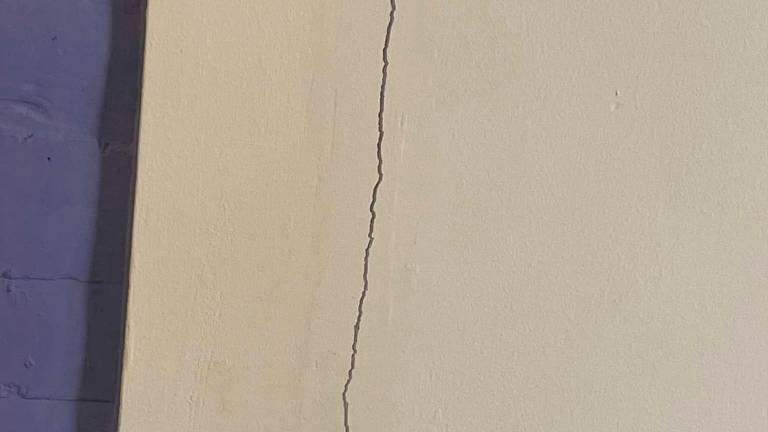 Cerrado el pabellón de La Salobreja por el preocupante desplazamiento de un muro Cerrado el pabellón de La Salobreja por el preocupante desplazamiento de un muro