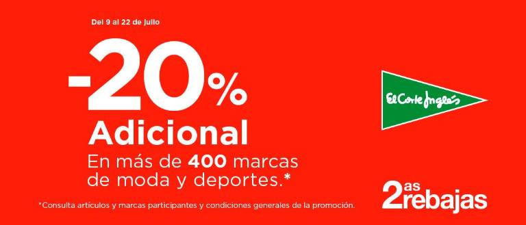 El Corte Inglés lanza las segundas rebajas con un 20% adicional El Corte Inglés lanza las segundas rebajas con un 20% adicional