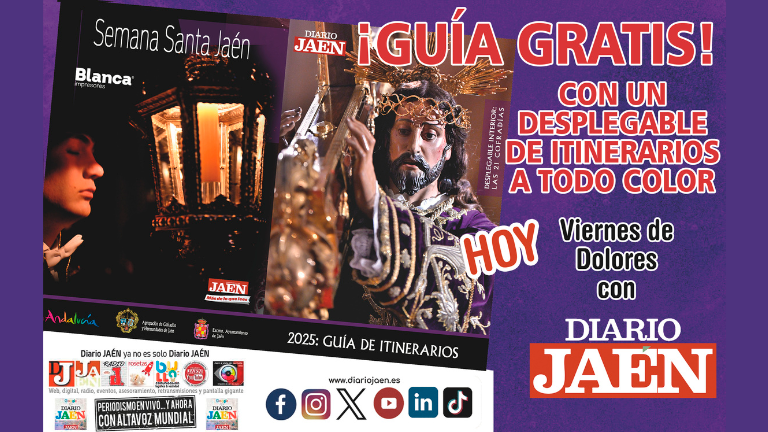 ¿Aún no tiene la guía de itinerarios de Semana Santa? Hoy gratis, junto a su Diario JAÉN ¿Aún no tiene la guía de itinerarios de Semana Santa? Hoy gratis, junto a su Diario JAÉN