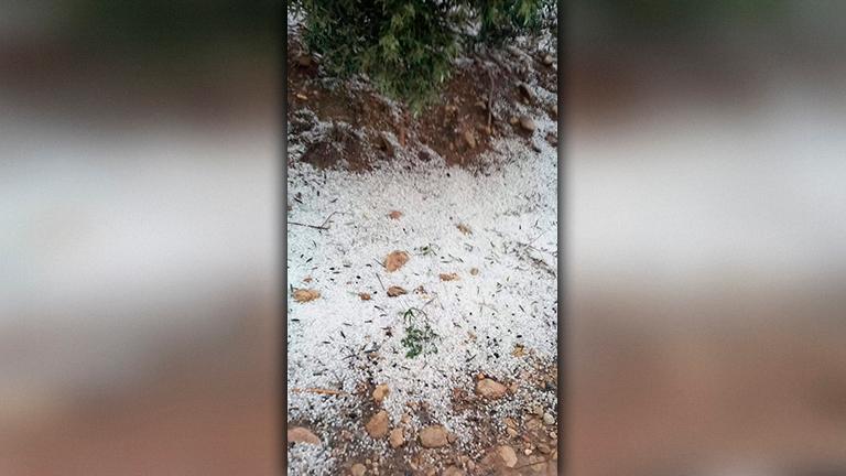 Tormentas en forma de granizo en Alcalá la Real