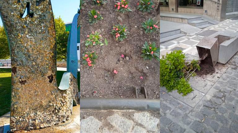 Pintadas, desperfectos y sustracción de plantas en áreas públicas de Jaén Pintadas, desperfectos y sustracción de plantas en áreas públicas de Jaén