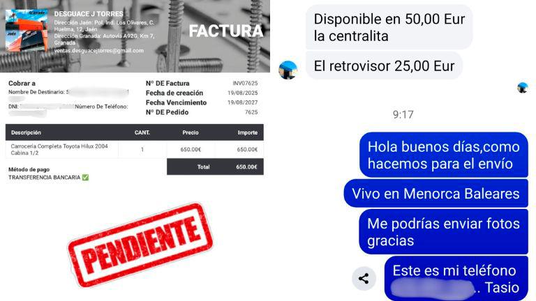 Aumentan los estafadores en la venta de piezas de desguace Aumentan los estafadores en la venta de piezas de desguace