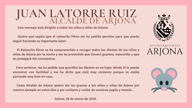 El ratoncito Pérez ha llegado a Arjona El ratoncito Pérez ha llegado a Arjona