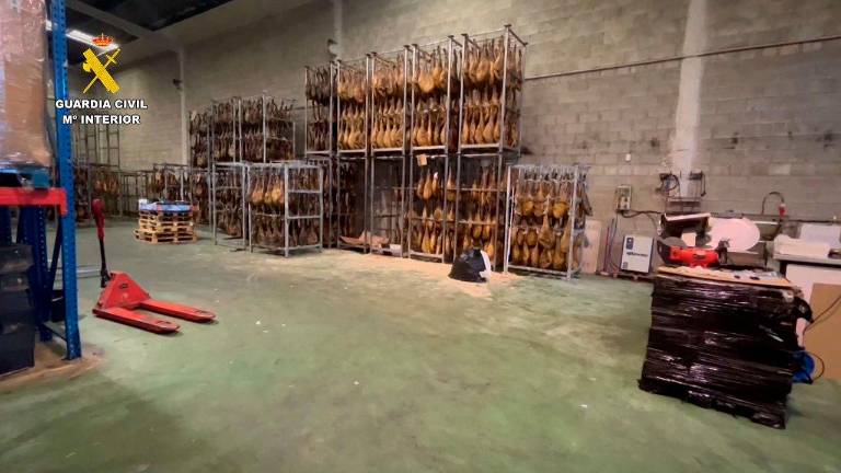 Incautadas en Sevilla más de 50 toneladas de falsos jamones de pata negra que tenían moho o gusanos Incautadas en Sevilla más de 50 toneladas de falsos jamones de pata negra que tenían moho o gusanos