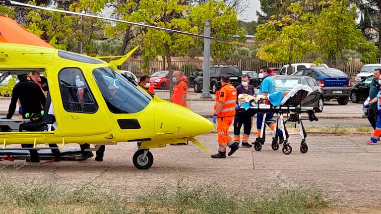 Evacuan a un herido con quemaduras en La Carolina