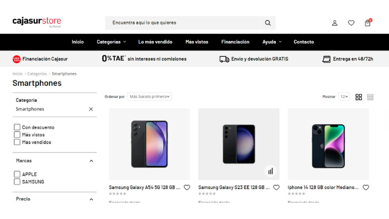 Cajasur lanza su portal de e-commerce Cajasur lanza su portal de e-commerce