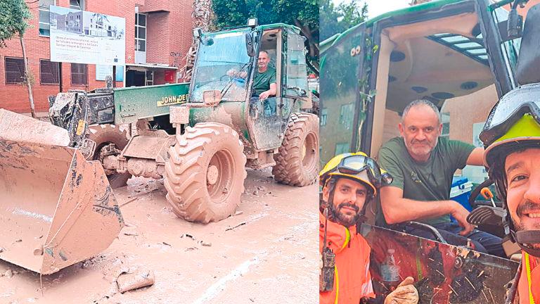 Desde Aldeahermosa a Catarroja, Sergio Sánchez está en primera línea ayudando Desde Aldeahermosa a Catarroja, Sergio Sánchez está en primera línea ayudando