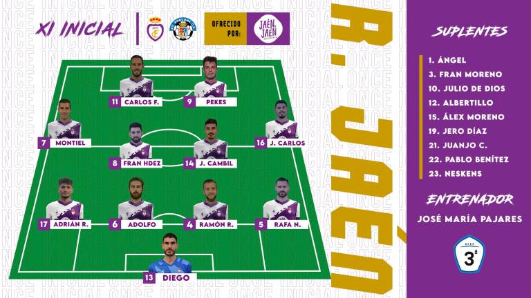 Juan Carlos y Montiel, novedades en la alineación del Real Jaén ante el Atlético Porcuna