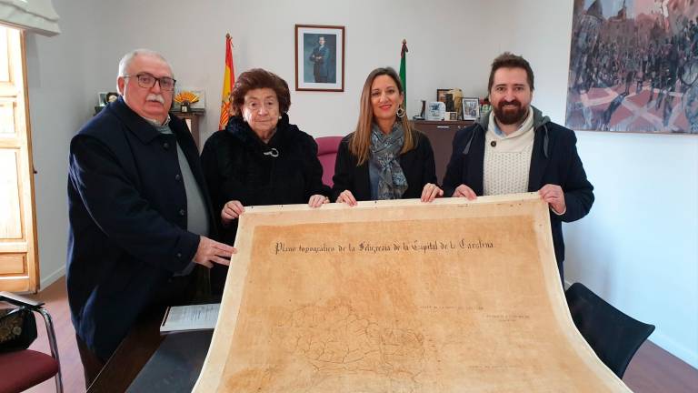 Restaurado un plano con el ordenamiento urbanístico de La Carolina de finales del siglo XIX Restaurado un plano con el ordenamiento urbanístico de La Carolina de finales del siglo XIX
