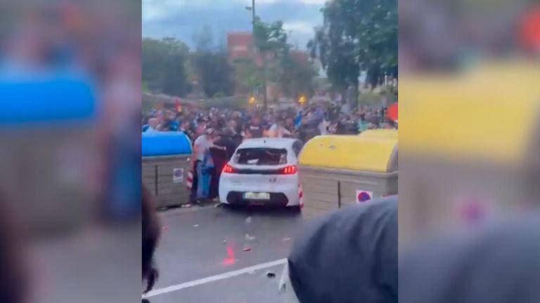 Detenida la conductora del atropello masivo antes del Espanyol-Barcelona Detenida la conductora del atropello masivo antes del Espanyol-Barcelona