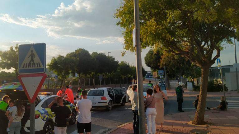 Accidente en el Bulevar con dos heridos Accidente en el Bulevar con dos heridos