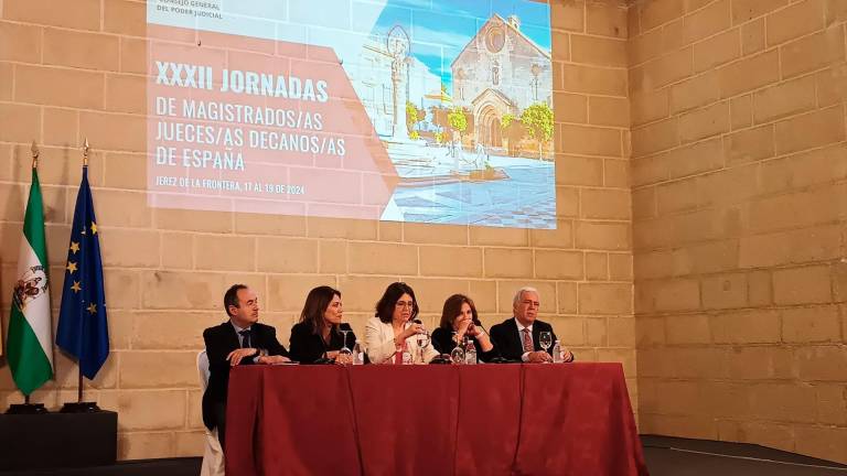 Representantes de los jueces decanos de España en las Jornadas Nacionales en Jerez de la Frontera. / Europa Press.