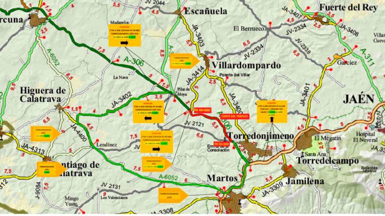 La A-306, por Torredonjimeno, estará cortada al tráfico desde el 20 al 24 de mayo La A-306, por Torredonjimeno, estará cortada al tráfico desde el 20 al 24 de mayo