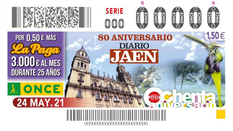 El alcalde de Jaén presenta mañana el cupón de la ONCE dedicado al 80 Aniversario de Diario JAÉN El alcalde de Jaén presenta mañana el cupón de la ONCE dedicado al 80 Aniversario de Diario JAÉN