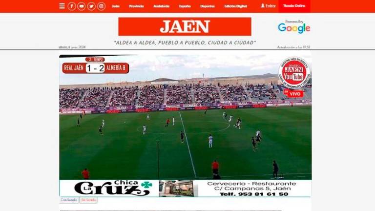Seguimiento espectacular del Real Jaén-Almería B en diariojaen.es con más de 480.000 conexiones en directo Seguimiento espectacular del Real Jaén-Almería B en diariojaen.es con más de 480.000 conexiones en directo