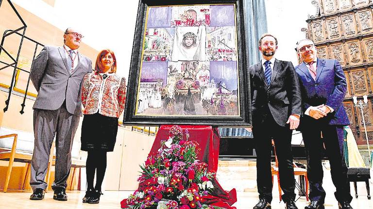 La esencia de la Procesión General en un magno cartel La esencia de la Procesión General en un magno cartel