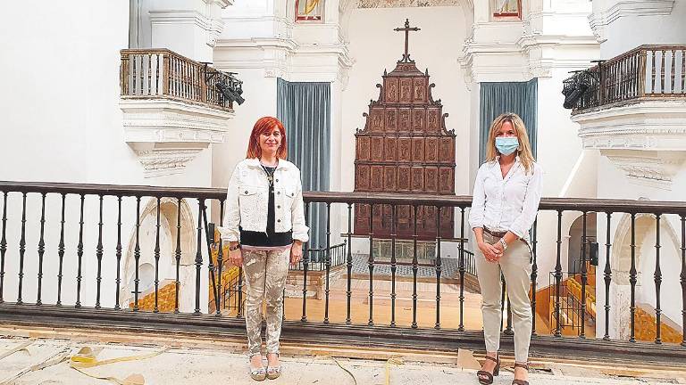 Trabajos en el coro del Hospital de Santiago