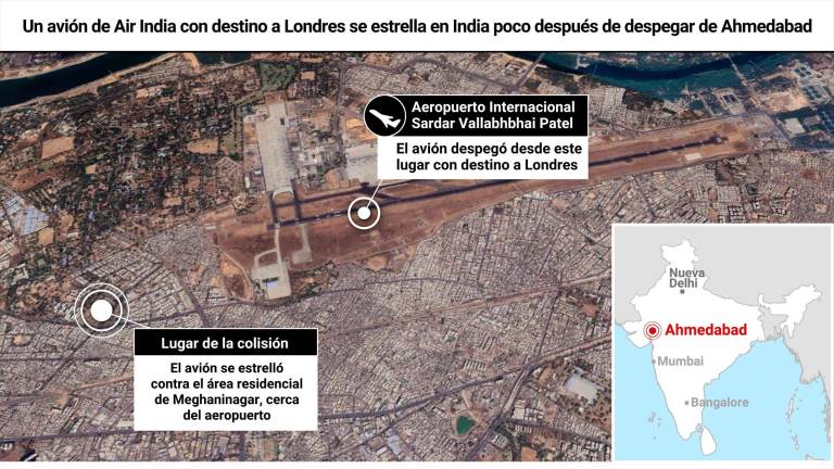Un avión de Air India con más de 240 personas a bordo y con destino a Londres se estrella en India Un avión de Air India con más de 240 personas a bordo y con destino a Londres se estrella en India