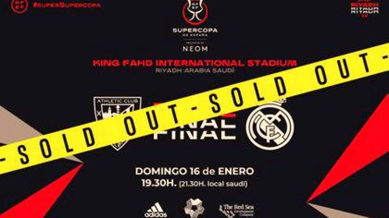La final de la Supercopa de España agota las entradas en menos de una hora La final de la Supercopa de España agota las entradas en menos de una hora