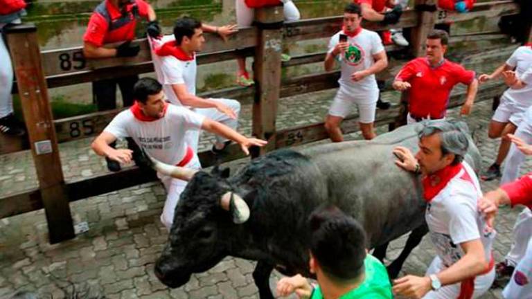 Tradicional encierro veloz de los toros de la Jandilla Tradicional encierro veloz de los toros de la Jandilla