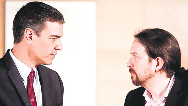 Iglesias y Sánchez, reacios a una cesión en sus posiciones Iglesias y Sánchez, reacios a una cesión en sus posiciones