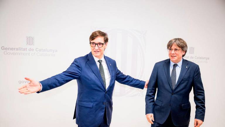 Illa y Puigdemont se reúnen en Bruselas Illa y Puigdemont se reúnen en Bruselas