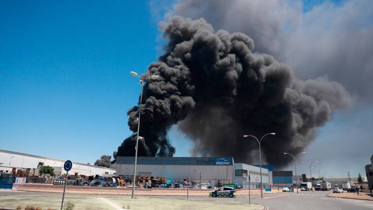 Un incendio en una planta de químicos provoca el desalojo de un polígono en Alcalá de Guadaíra Un incendio en una planta de químicos provoca el desalojo de un polígono en Alcalá de Guadaíra