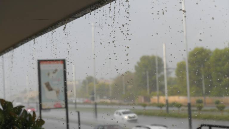 Una tormenta descarga con fuerza en la capital Una tormenta descarga con fuerza en la capital