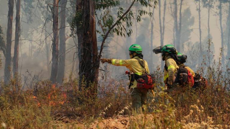 24 aeronaves se incorporan al incendio de Almonaster 24 aeronaves se incorporan al incendio de Almonaster