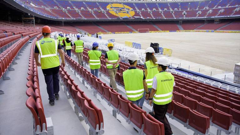 El Barça prueba que el Spotify Camp Nou esté listo para su reapertura parcial El Barça prueba que el Spotify Camp Nou esté listo para su reapertura parcial