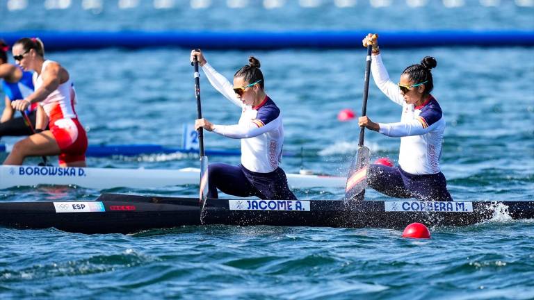 María Corbera y Antía Jácome acaban sextas en la final de C2 500 metros del piragüismo María Corbera y Antía Jácome acaban sextas en la final de C2 500 metros del piragüismo