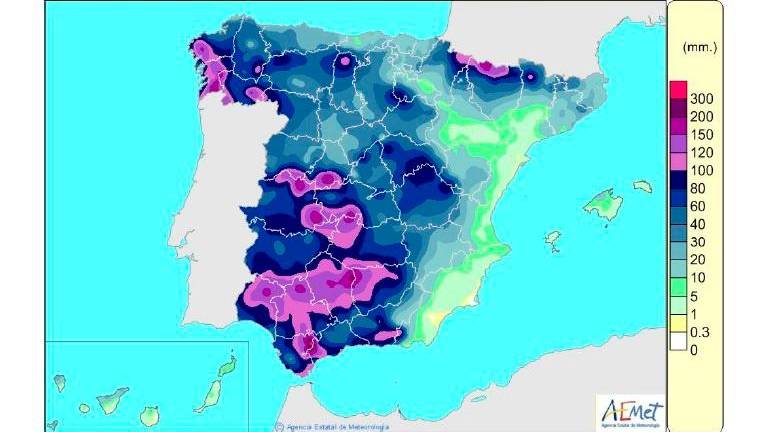 Las precipitaciones acumuladas están un 16% por encima de su valor normal debido a las últimas lluvias Las precipitaciones acumuladas están un 16% por encima de su valor normal debido a las últimas lluvias