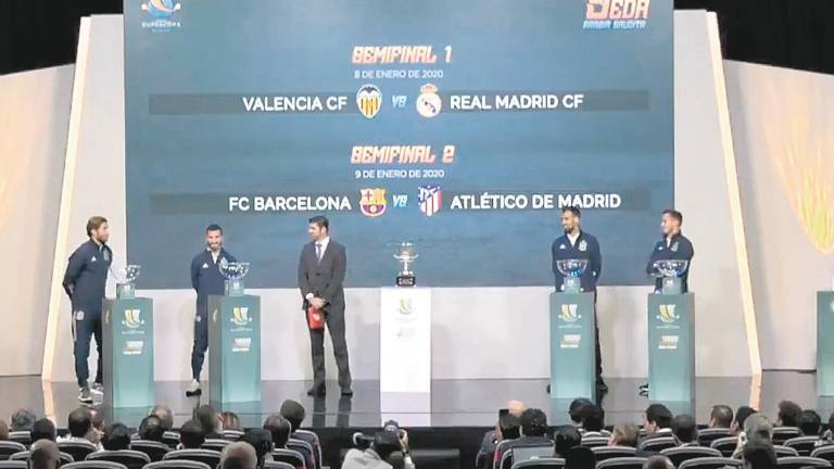 Valencia-Real Madrid y Barça-Atlético, en la Supercopa Valencia-Real Madrid y Barça-Atlético, en la Supercopa