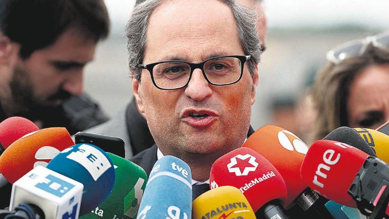 La Fiscalía pide inhabilitar a Torra por los lazos amarillos La Fiscalía pide inhabilitar a Torra por los lazos amarillos